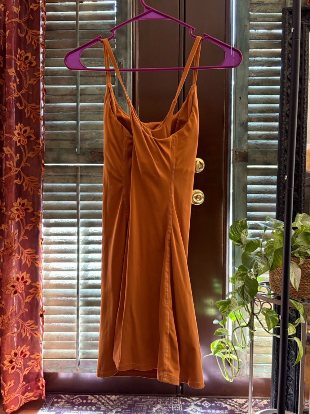 HALARA Rust Orange Athleisure Dress with Pockets